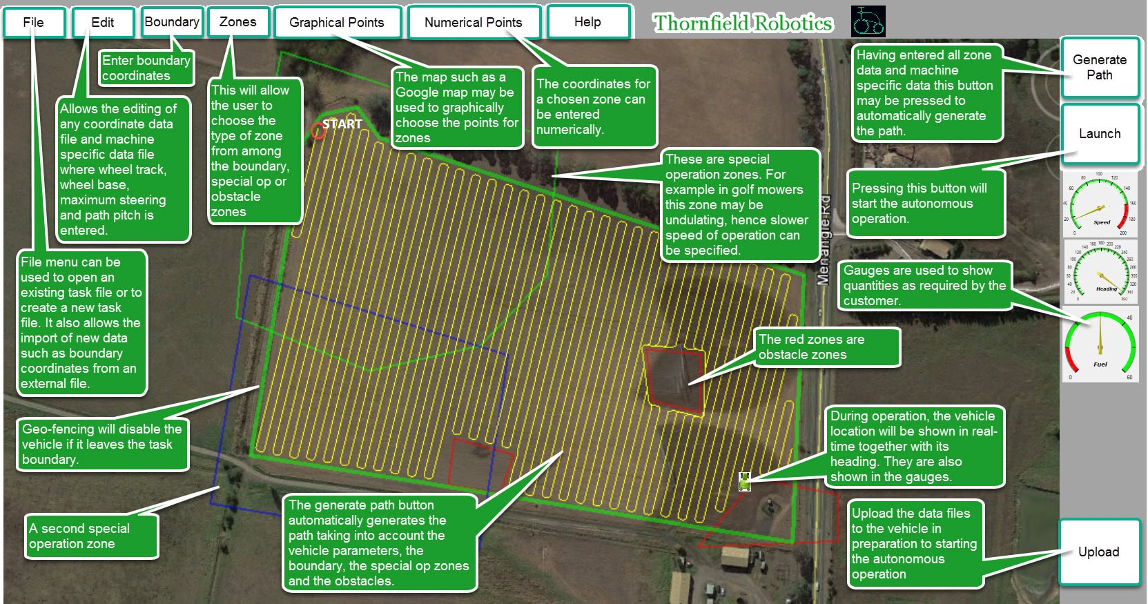 Autonomous Agricultural Tractor in Field